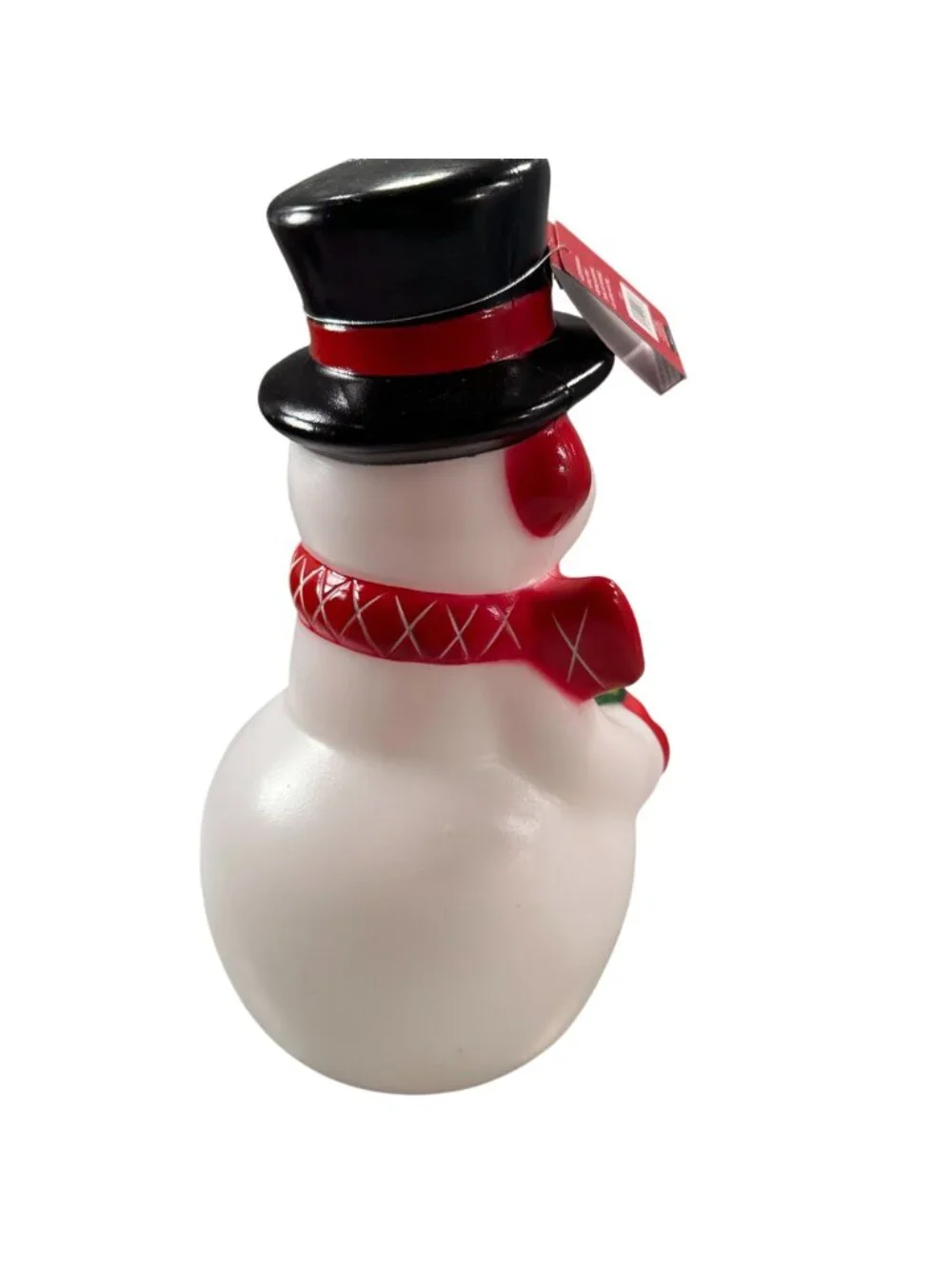 Mr Christmas Snowman Blow Mold Nostalgic Decoration Wreath Black Hat Holiday